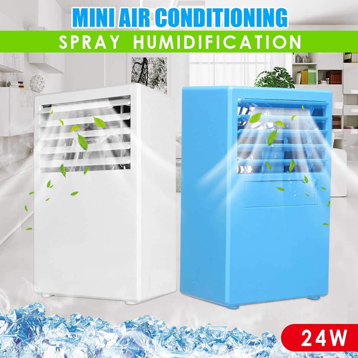 3-Colors-24V-3-File-Speed-5-Leaf-Fan-Spray-Humidification-Mini-Air-Conditioning-1709985