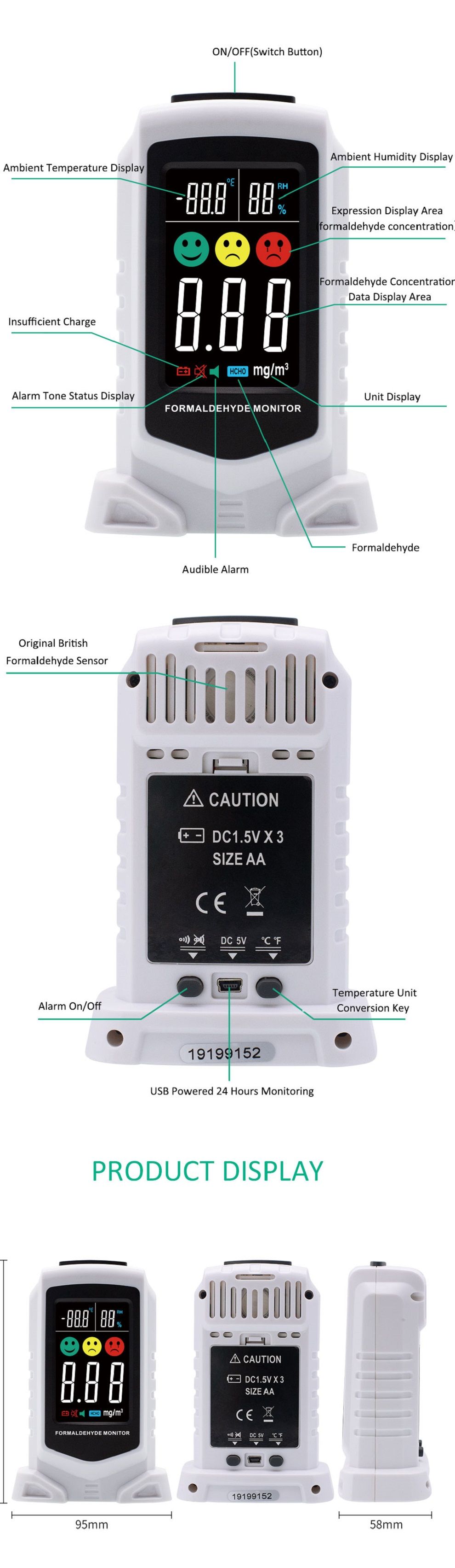 FUYI-FY88-Gas-Analysis-3-inch-Color-Screen-Digital-Formaldehyde-Detector-Meter-HCHO--TVOC-C6H6Temper-1584940