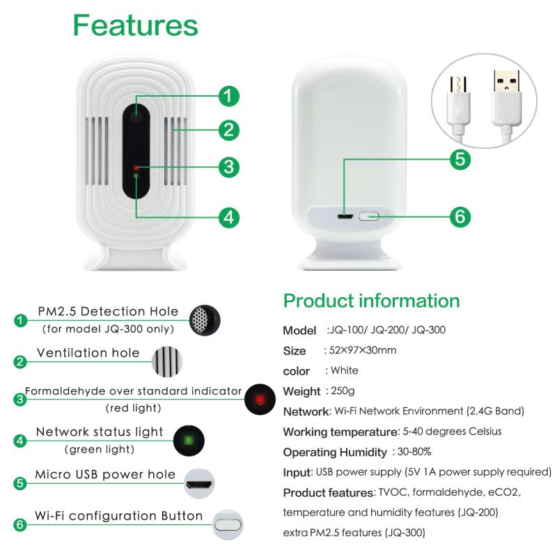 JQ-200-Wifi-Gas-Analyzers-Digital-Formaldehyde-HCHOampTVOCampCO2-Detector-Meter-Tester-Sensor-Air-Qu-1379797