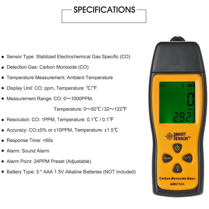 SMARTSENSOR-AS8700A-Handheld-LCD-CO-Gas-Analyzer-Carbon-Monoxide-Tester-Gas-Detector-0-1000ppm-Tempe-1190138
