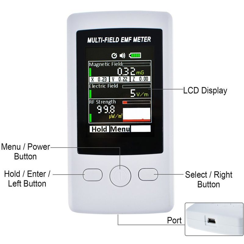 TM190-Multi-Field-EMF-Meter-Gauss-3-axis-Magnetic-Electric-RF-Field-Strenght-Digital-Electromagnetic-1259358