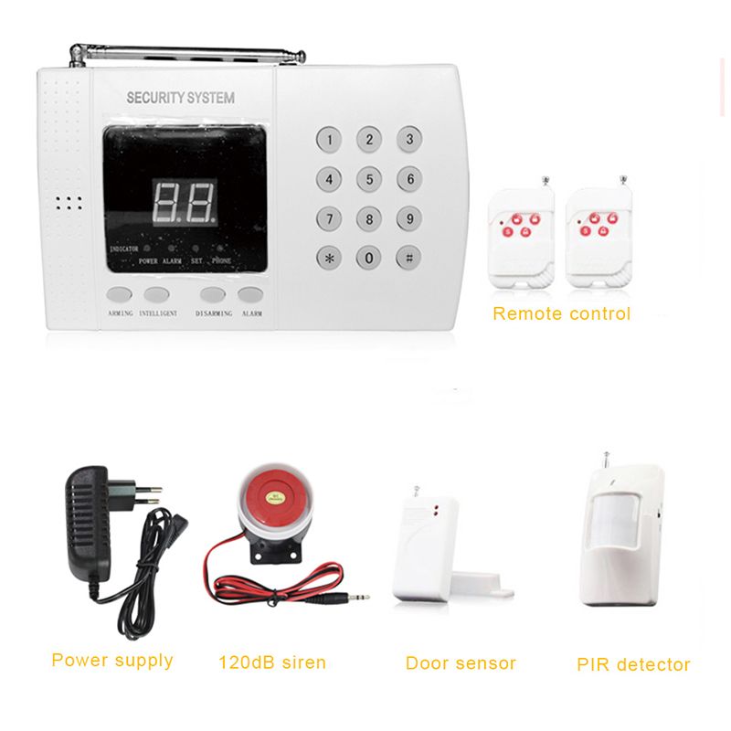 7PCS-433MHz-PSTN-Host--Parts-Wireless-Home-Burglar-Security-Alarm-1524967