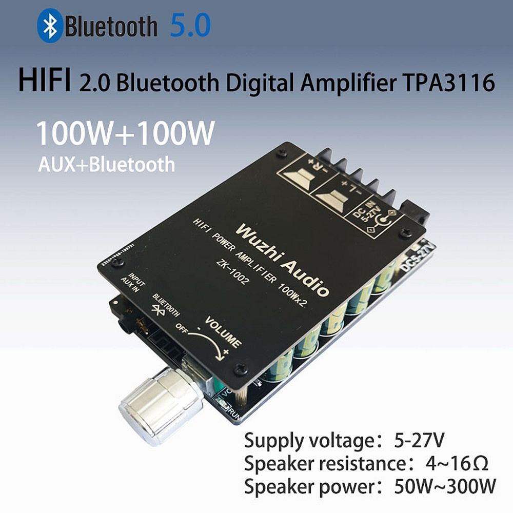 1002-HIFI-2x100W-TPA3116-AUX-bluetooth-50-HIFI-High-Power-Digital-Amplifier-Stereo-Board-AMP-Amplifi-1652632