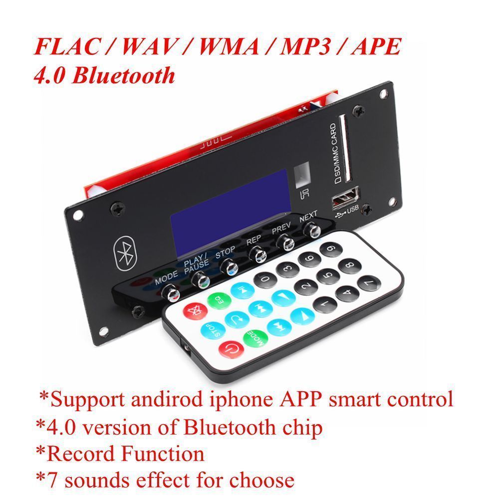 12V-Wireless-bluetooth-40-MP3-Audio-Decoder-Board-Radio-Module-APEFLACMP3WMAWAV-APP-Control-For-Car-1385300