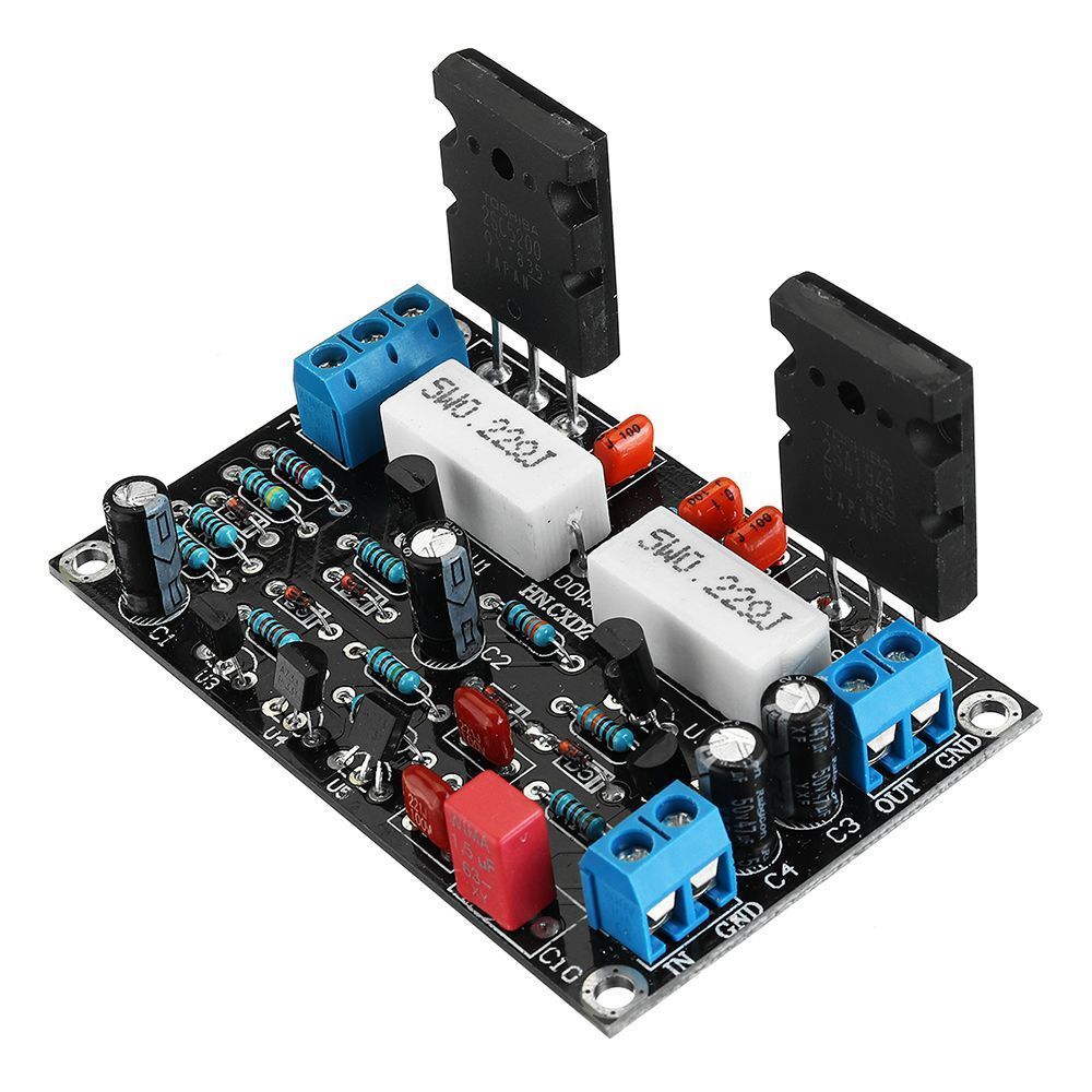 2SC52002SA1943-Mono-Channel-100W-HIFI-Audio-Amplifier-Board-After-stage-Power-AMP-Dual-DC35V-1441235