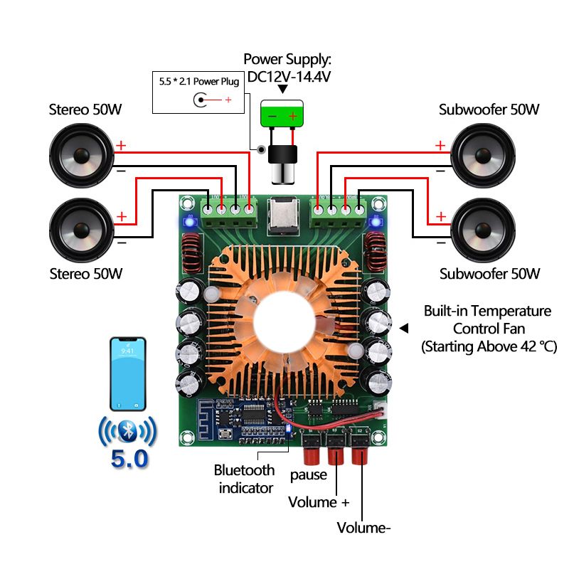 XH-A373-450W-high-power-Car-Power-Amplifier-Board-TDA7850-bluetooth-50-Analog-Circuit-BTL-Power-Ampl-1746196
