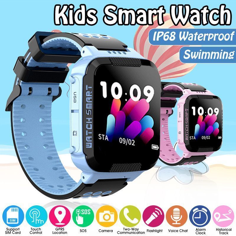 Kids-Swimming-Smart-Watch-Touch-Screen-Smart-Bracelet-GPRSLBS-Anti-Lost-Location-with-Camera-Support-1549201