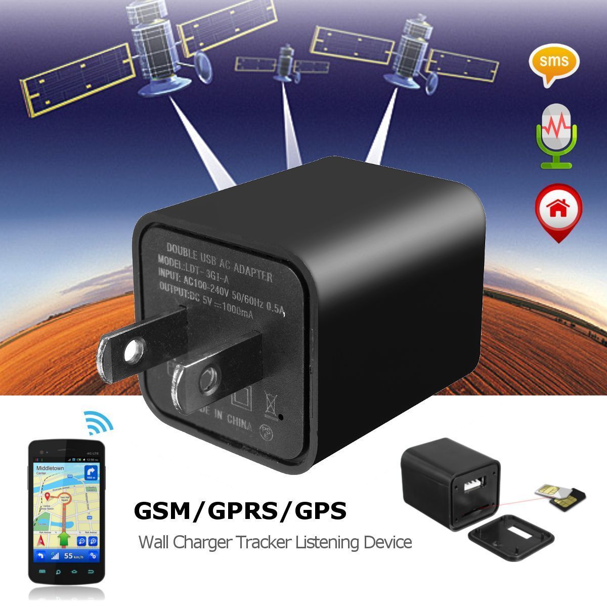 Voice-Activated-Wall-Charger-GSM-GPS-SIM-Tracker-Audio-Ear-Bug-Listening-Device-1221152