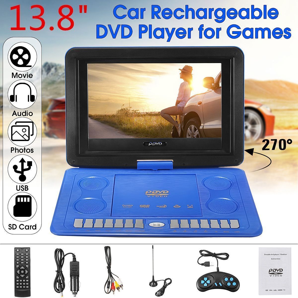 138-inch-HD-TV-Home-Car-DVD-Player-VCD-CD-MP3-270-Degree-Rotate-Multi-Media-Game-Player-with-Gamepad-1610141