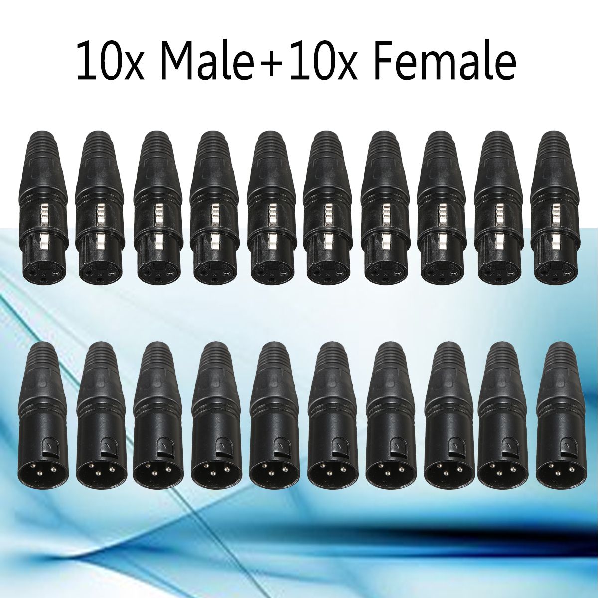 20Pcs-XLR-3-Pin-18cm-Male-to-15cm-Female-Connectors-MIC-Snake-Plug-Audio-Microphone-Connector-1411216