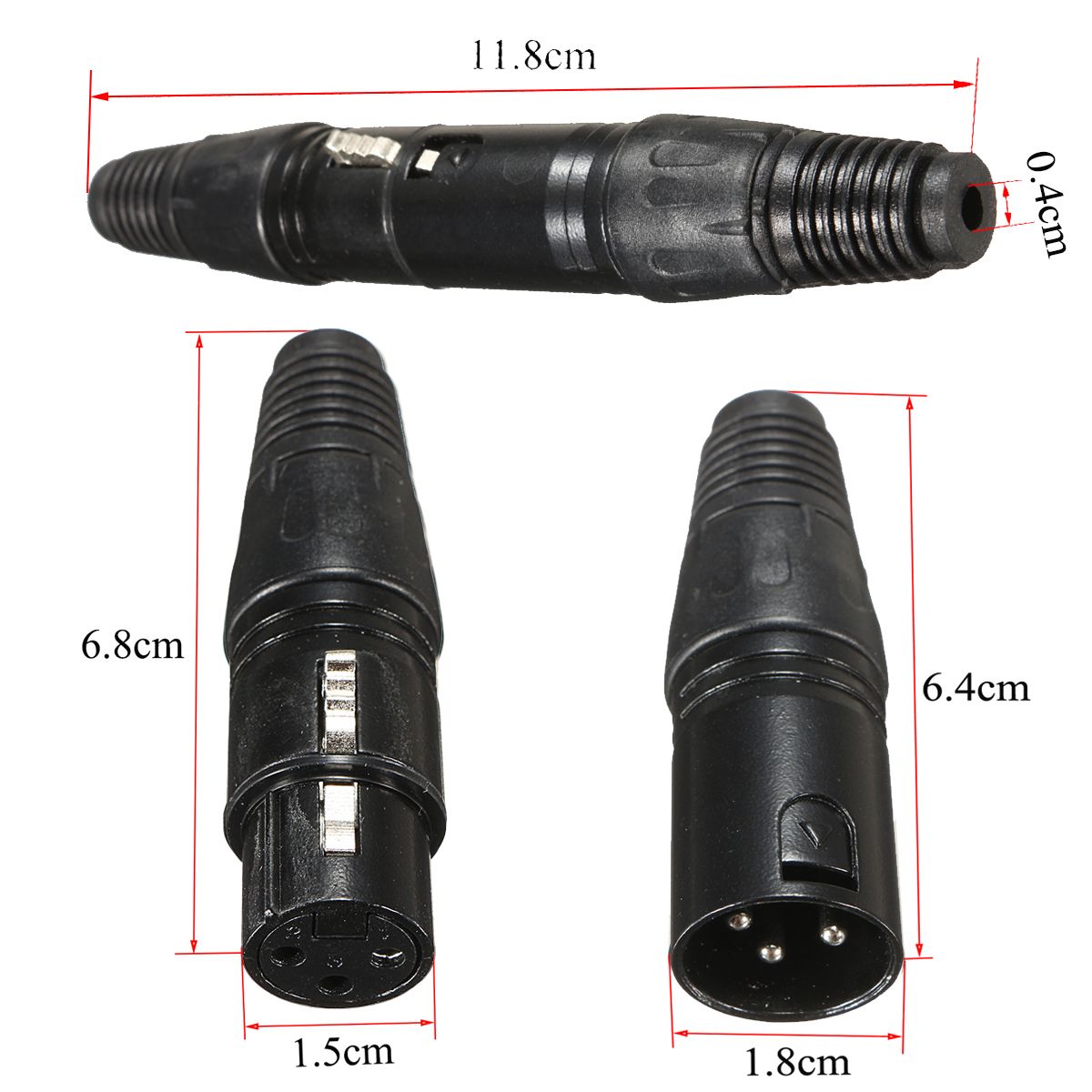 20Pcs-XLR-3-Pin-18cm-Male-to-15cm-Female-Connectors-MIC-Snake-Plug-Audio-Microphone-Connector-1411216