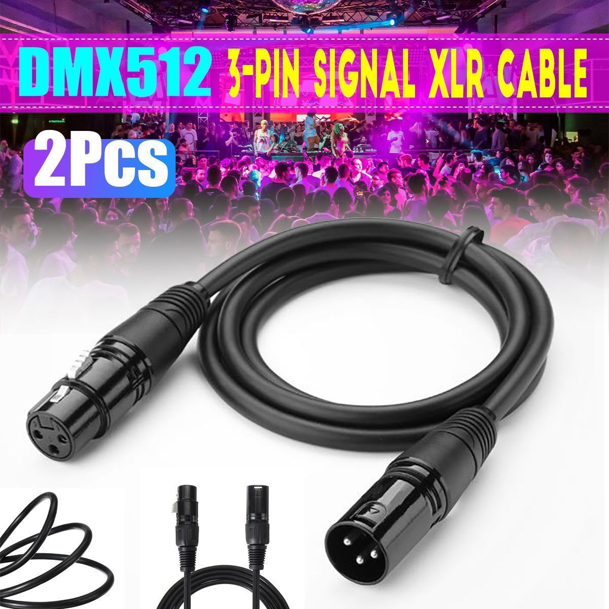 2Pcs-2M-Mic-DMX-Audio-Cable-3-Pin-XLR-Male-to-XLR-Female-Microphone-Cable-1580117