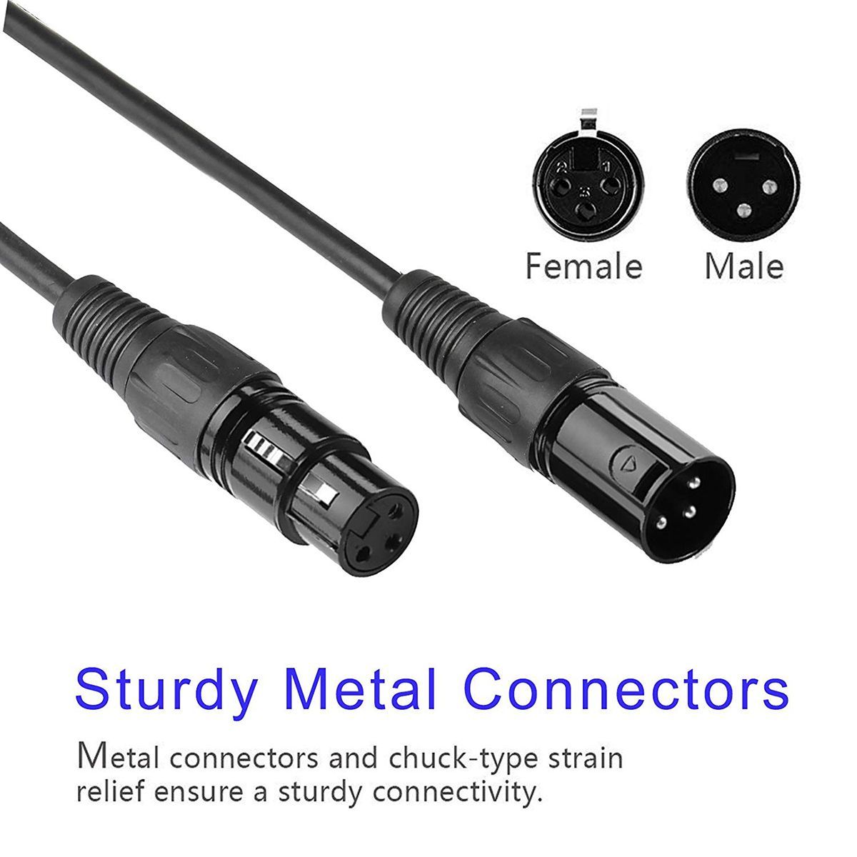 2Pcs-2M-Mic-DMX-Audio-Cable-3-Pin-XLR-Male-to-XLR-Female-Microphone-Cable-1580117