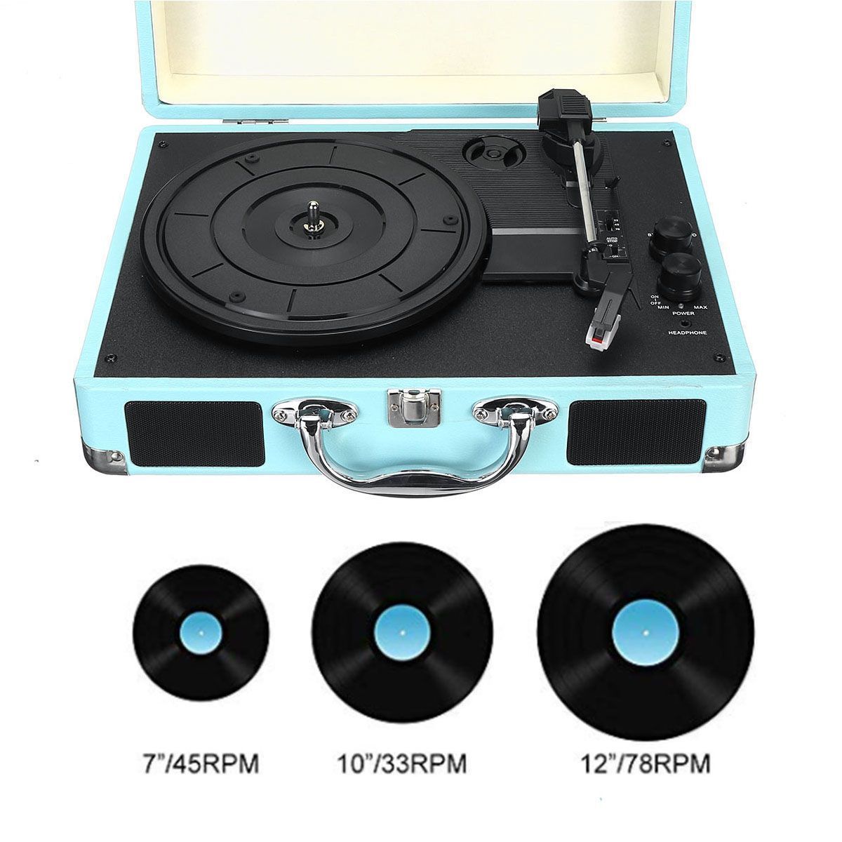 B32603-bluetooth-Wireless-3-Speed-Vinyl-Record-Player-Turntable-Retro-2-Speakers-Case-1451503