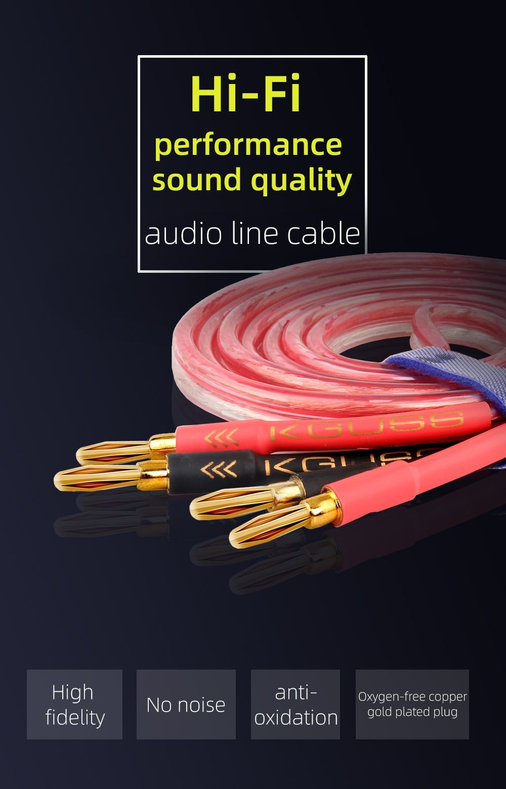 KGUSS-Banana-Head-4N-Oxygen-free-Pure-Copper-Speaker-Power-Amplifier-Audio-Cable-1606058