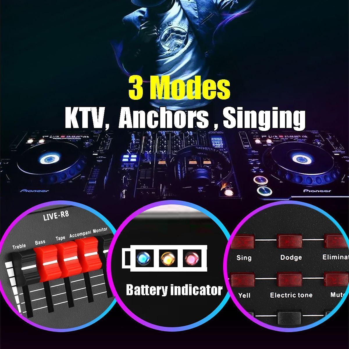 LIVE-R8-15-Sound-Effects-Bluetooth-Live-Sound-Card-Audio-Mixers-Webcast-Headset-Mic-Voice-Control-fo-1718612