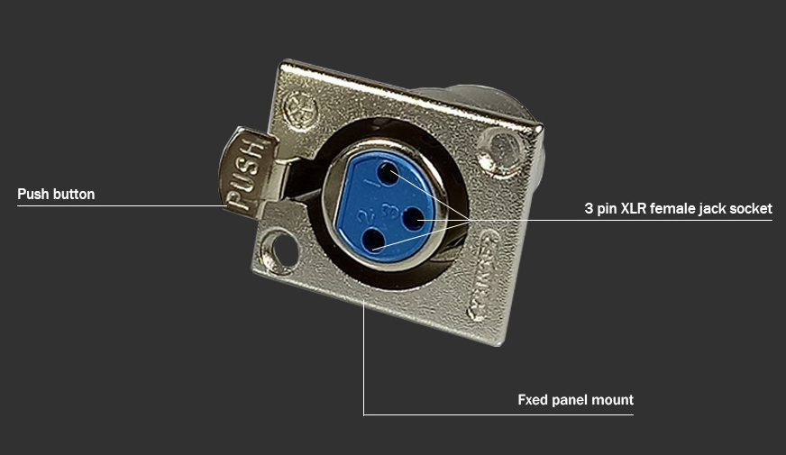 YS1K3F2-Nickel-Plated-3pin-XLR-Female-Jack-Panel-Mount-Connector-Speaker-Microphone-Powercon-Plug-1198867