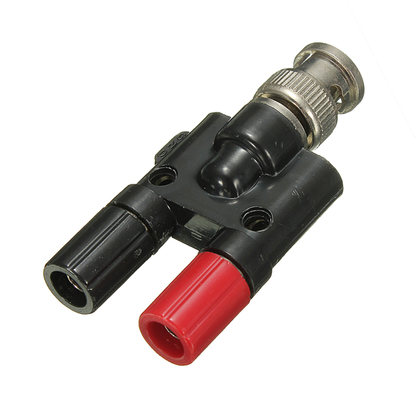 1Pcs-BNC-Male-Plug-To-Two-Dual-Banana-Jack-RF-Adapter-Connector-960828