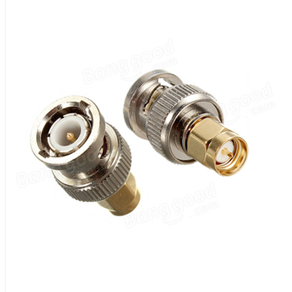 Alloy-Steel-BNC-Male-Plug-To-SMA-Male-Plug-RF-Adapter-Connector-924944