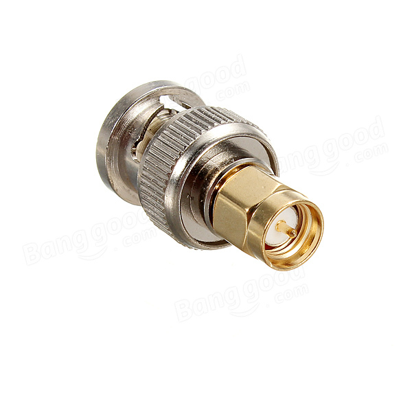 Alloy-Steel-BNC-Male-Plug-To-SMA-Male-Plug-RF-Adapter-Connector-924944