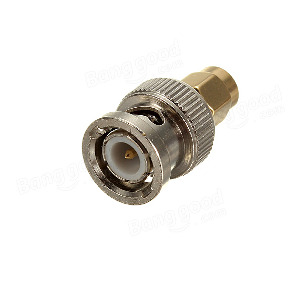 Alloy-Steel-BNC-Male-Plug-To-SMA-Male-Plug-RF-Adapter-Connector-924944