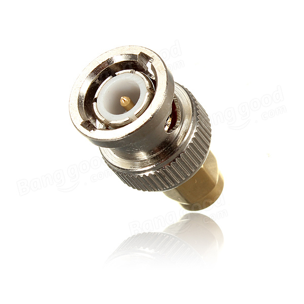 Alloy-Steel-BNC-Male-Plug-To-SMA-Male-Plug-RF-Adapter-Connector-924944