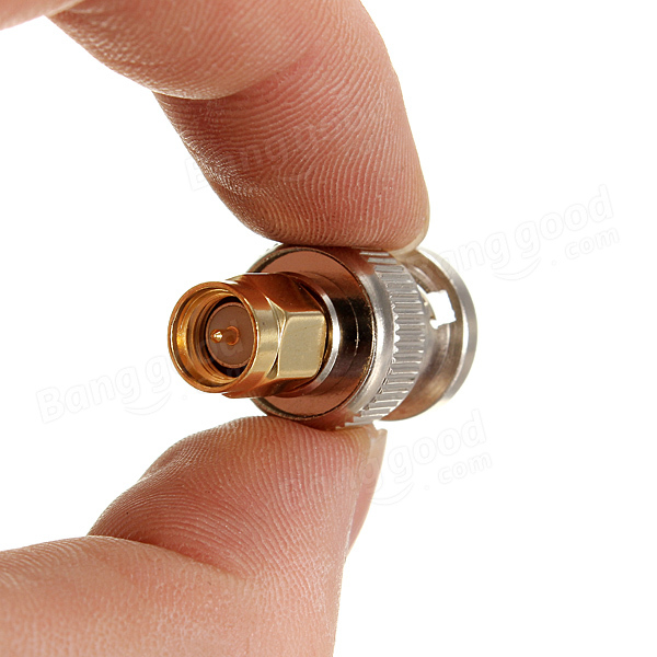 Alloy-Steel-BNC-Male-Plug-To-SMA-Male-Plug-RF-Adapter-Connector-924944