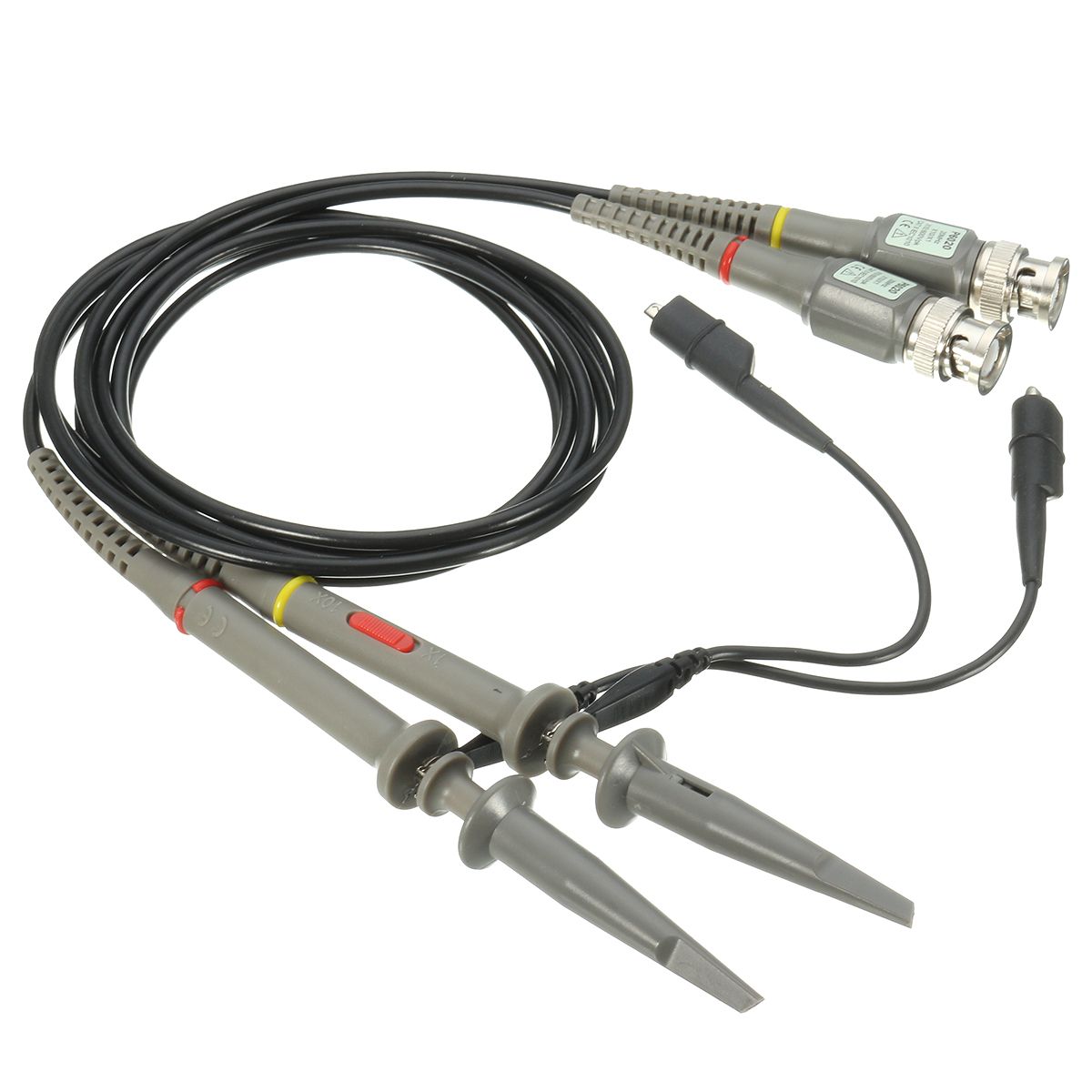 DANIU-2Pcs-Oscilloscope-Probe-BNC-Alligator-Clip-Ground-Lead-Test-Tool-20MHz-1X-10X-1157649