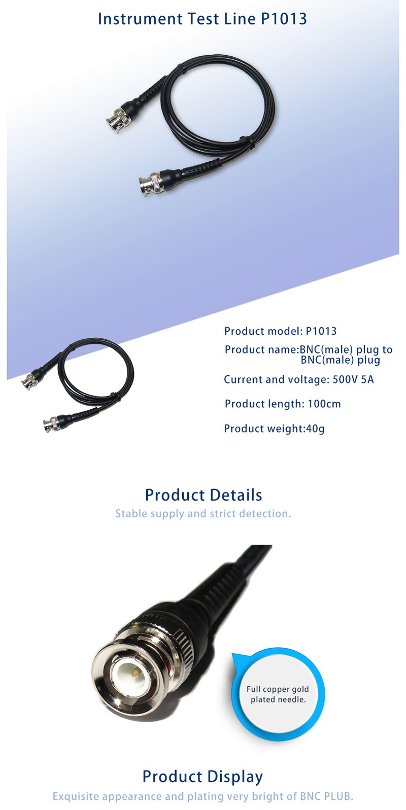 DANIU-P1013-BNC-Q9-Male-Plug-To-BNC-Q9-Male-Plug-Oscilloscope-Test-Probe-Cable-Lead-100CM-1109347