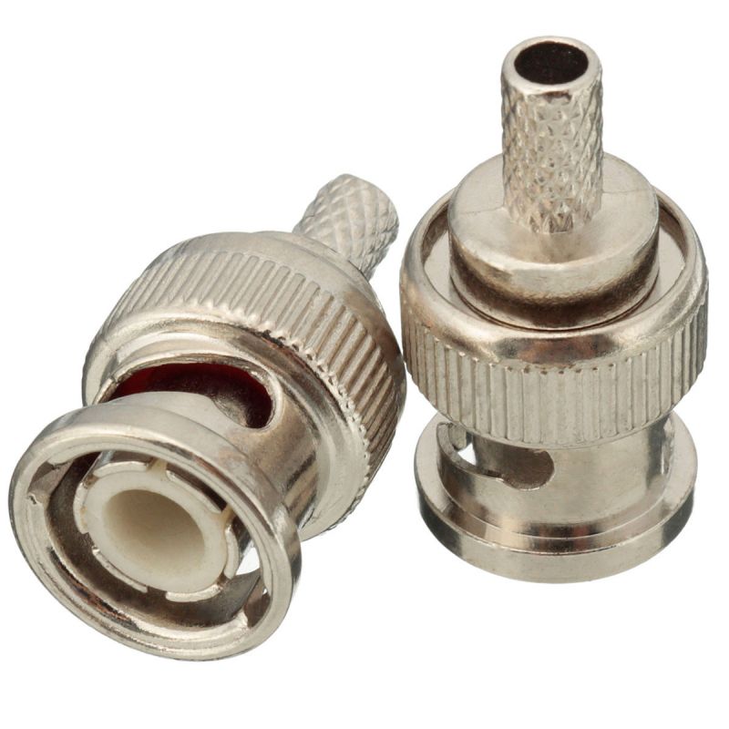 Excellwayreg-10-Sets-BNC-Plug-Crimp-Connectors-Adapter-for-RG58-RG-58-Coax-Male-Antenna-Cable-1210353