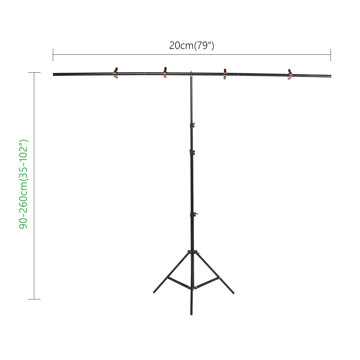 2x26m-Small-Portable-T-type-Adjustable-Background-Support-Stand-Holder-Backdrop-Photography-1759956