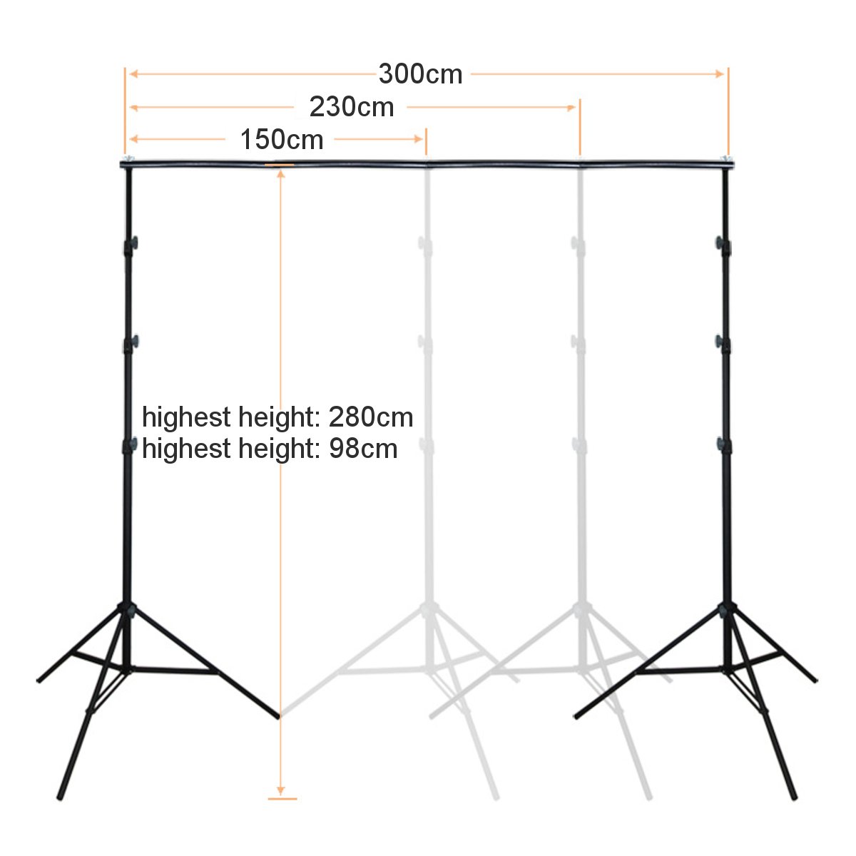 3x28m-Adjustable-Foldable-Photography-Background-Stand-Tripod-Support-Portable-Studio-Backdrop-Kits-1600733