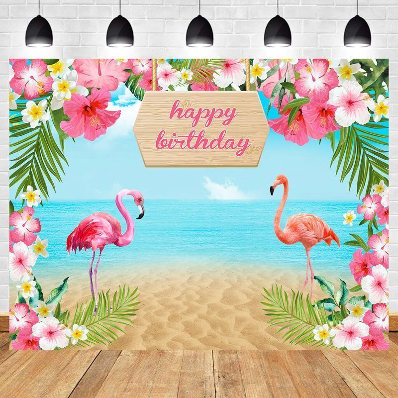 150x100cm-220X150cm-Flowers-Flamingo-Sea-Sand-Beach-Vinyl-Backdrops-Studio-Background-Happy-Birthday-1717688