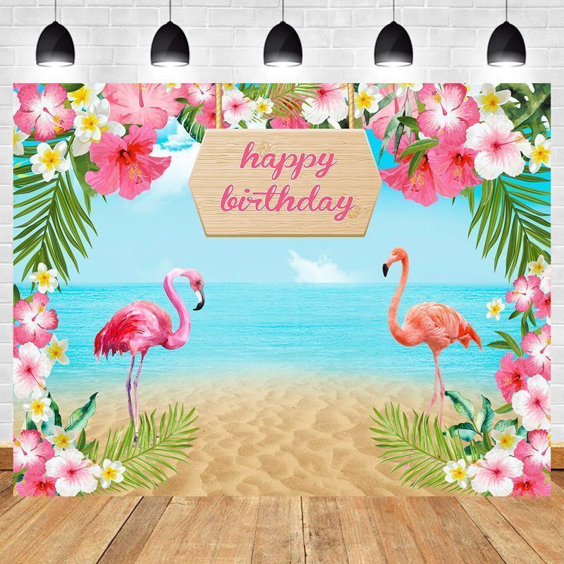 150x100cm-220X150cm-Flowers-Flamingo-Sea-Sand-Beach-Vinyl-Backdrops-Studio-Background-Happy-Birthday-1717688