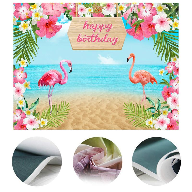 150x100cm-220X150cm-Flowers-Flamingo-Sea-Sand-Beach-Vinyl-Backdrops-Studio-Background-Happy-Birthday-1717688