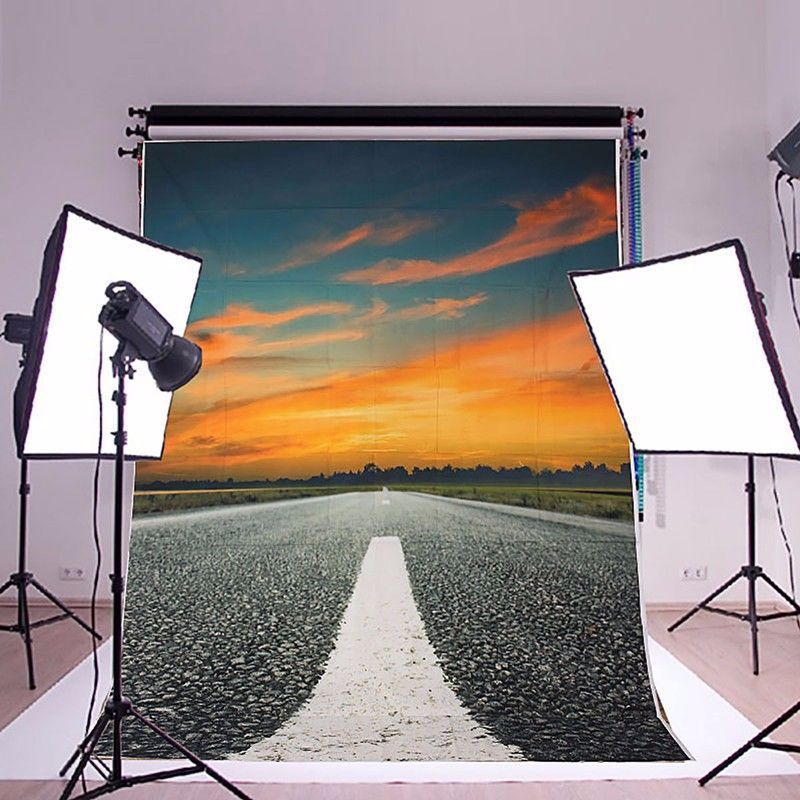 15x21M-7x5FT-Asphalt-Road-Flaming-Cloud-Vinyl-Studio-Photography-Photo-Backdrop-Background-1044515
