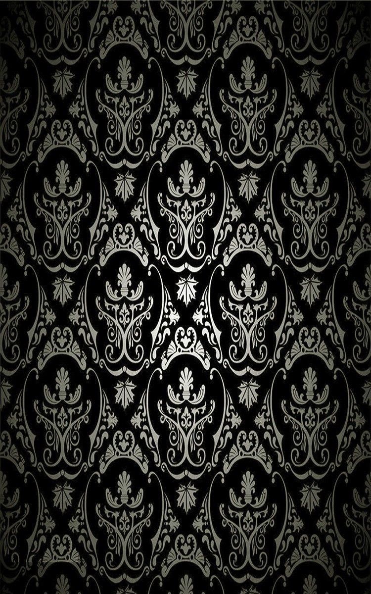 15x21m-Photography-Retro-Damask-Cloth-Studio-Props-Background-Vinyl-Black-1130356