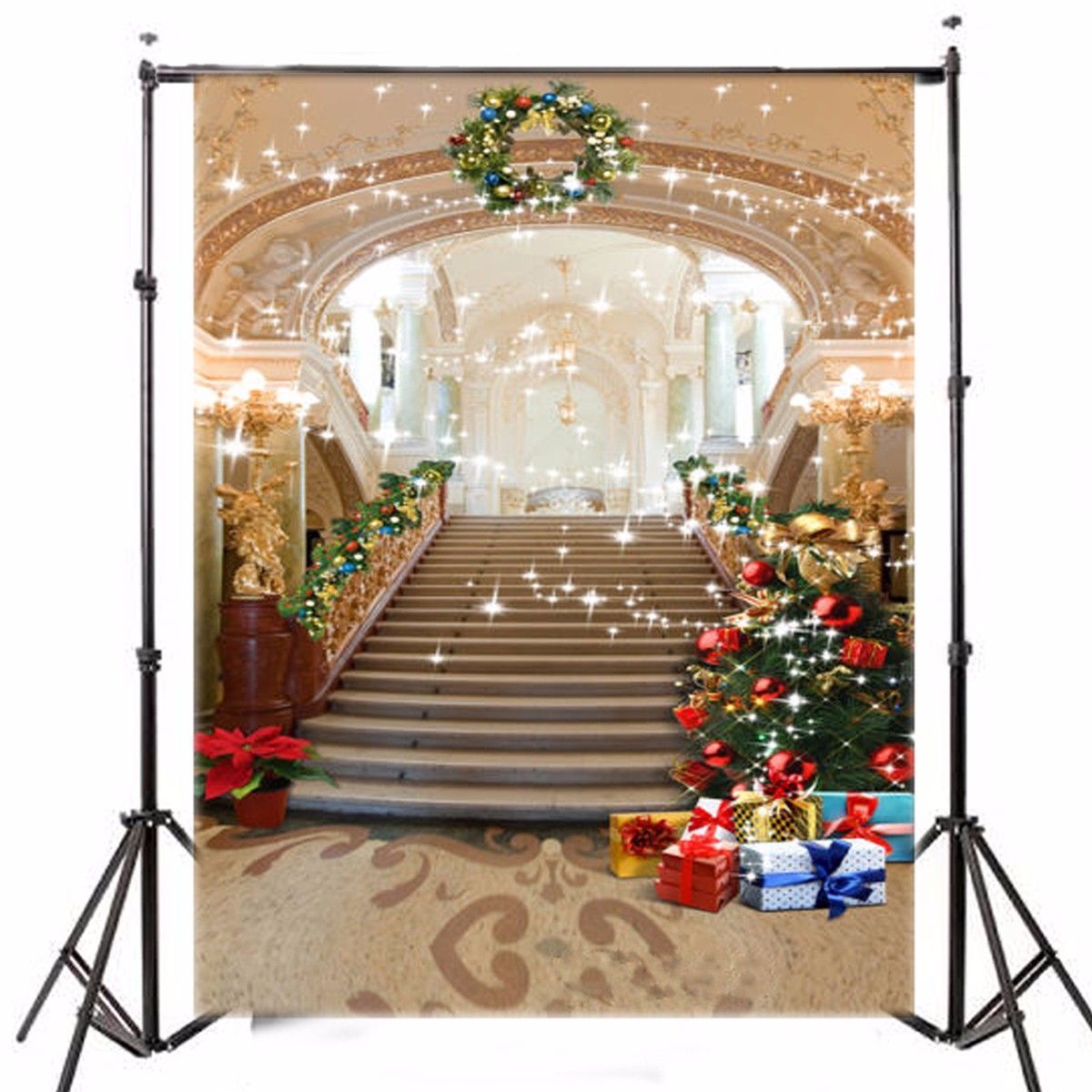 15x21m-Vinyl-Background-Christmas-Tree-European-Palace-Stairs-Studio-Backdrop-1104873