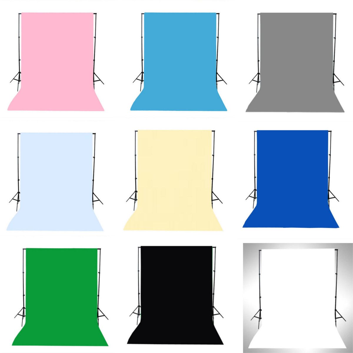 15x3M-Green-Black-White-Blue-Yellow-Pink-Grey-Solid-Color-Photography-Backdrop-Background-Studio-Pro-1339977