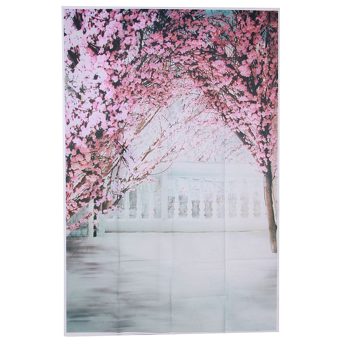 1x15M-3x5ft-Silk-Cotton-Cherry-Peach-Flowers-Vinyl-Studio-Photo-Background-Backdrop-Props-1048547