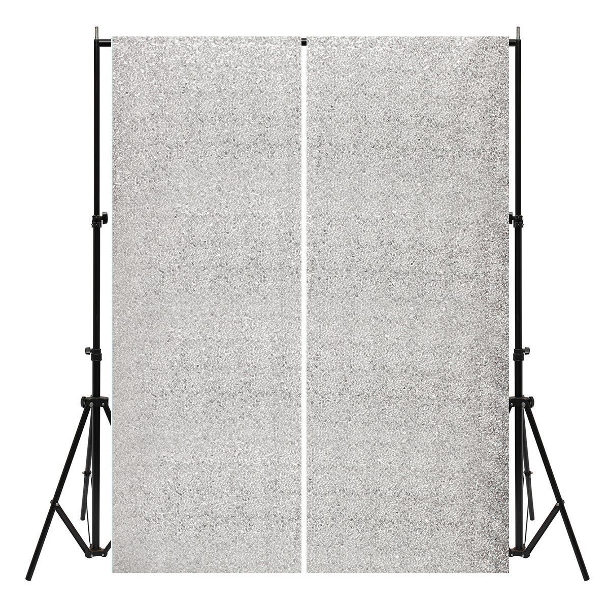 2-Panels-2FTX7FT-Silver-Shimmer-Sequins-Fabric-Wedding-Photography-Backdrop-1160118