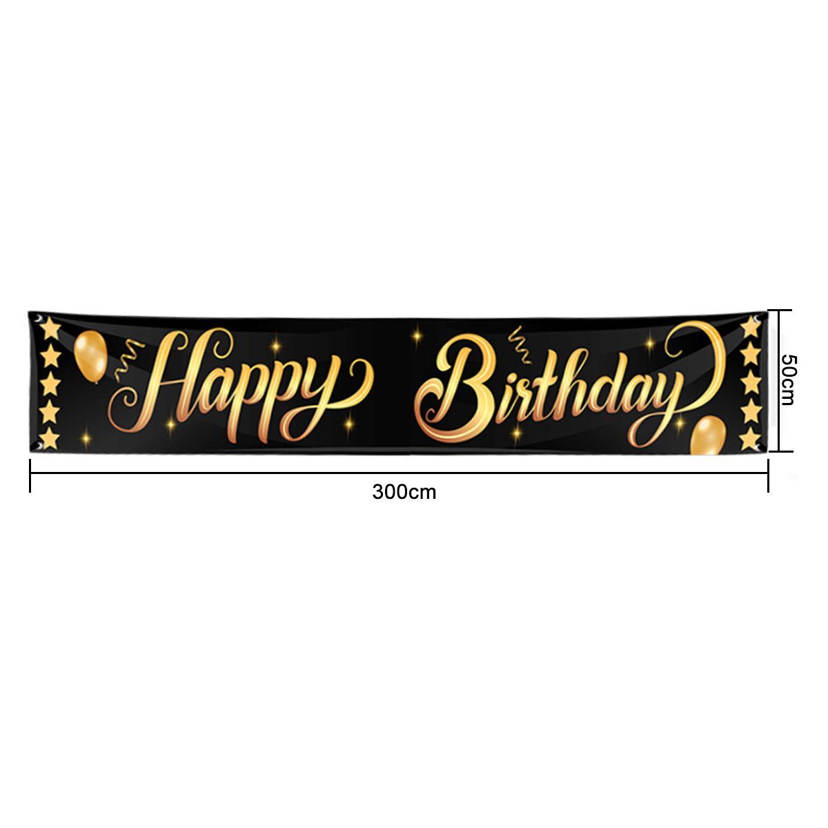 300x50cm-Black-420D-Oxford-Cloth-Happy-Birthday-Banner-Party-Decoration-Photography-Props-1734750