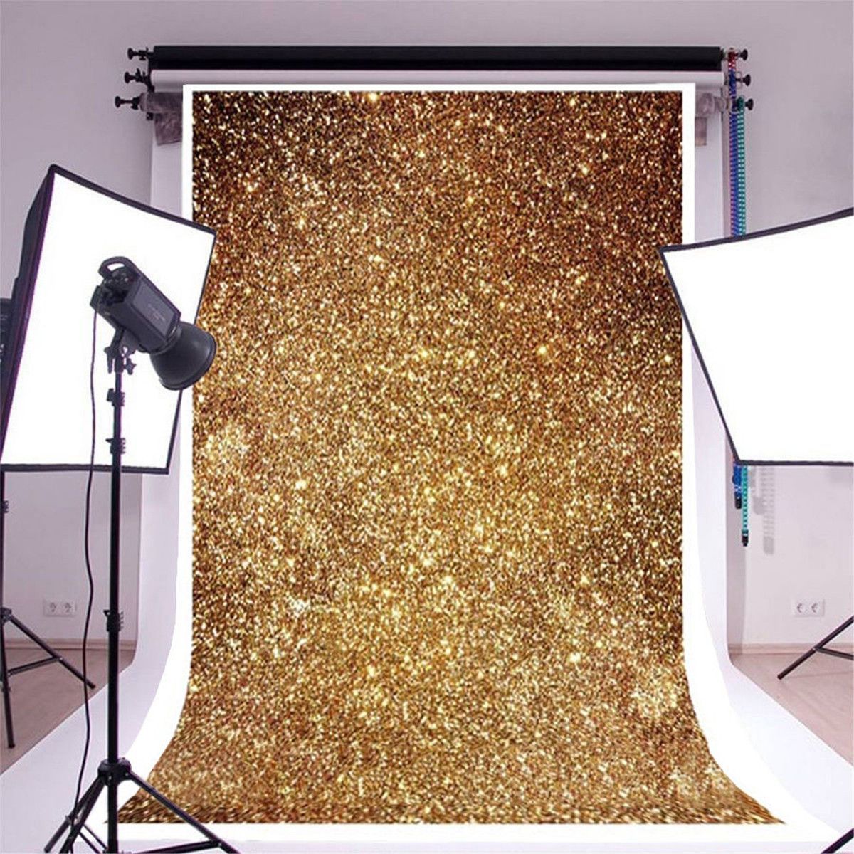 3X5ft-Vinyl-Golden-Glitters-Photography-Background-Backdrop-Photo-Studio-Prop-1152947