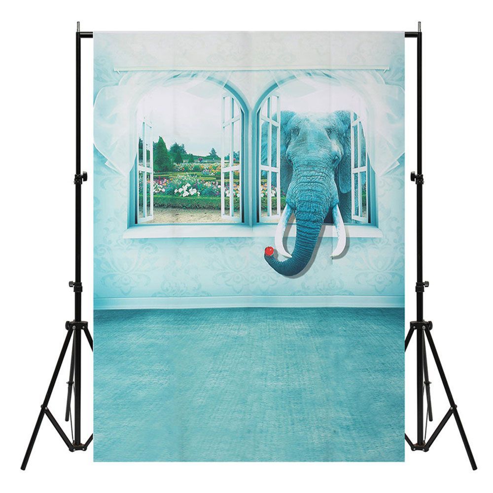 3x5FT-5x7FT-3D-Effect-Blue-Elephant-Photography-Backdrop-Studio-Prop-Background-1395594
