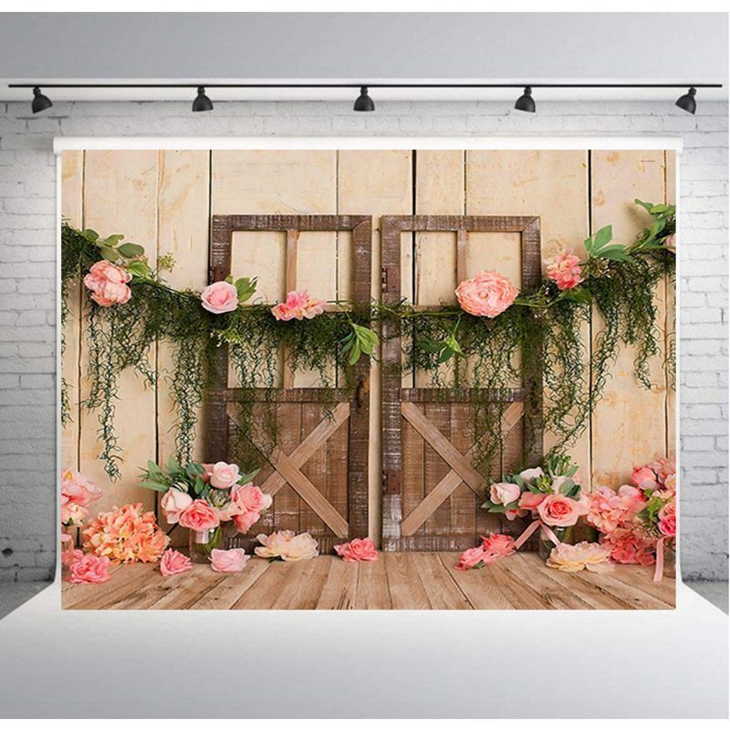 3x5FT-5x7FT-Flower-Wooden-Door-Vinyl-Photography-Backdrop-Studio-Photo-Background-Party-Decor-1679682