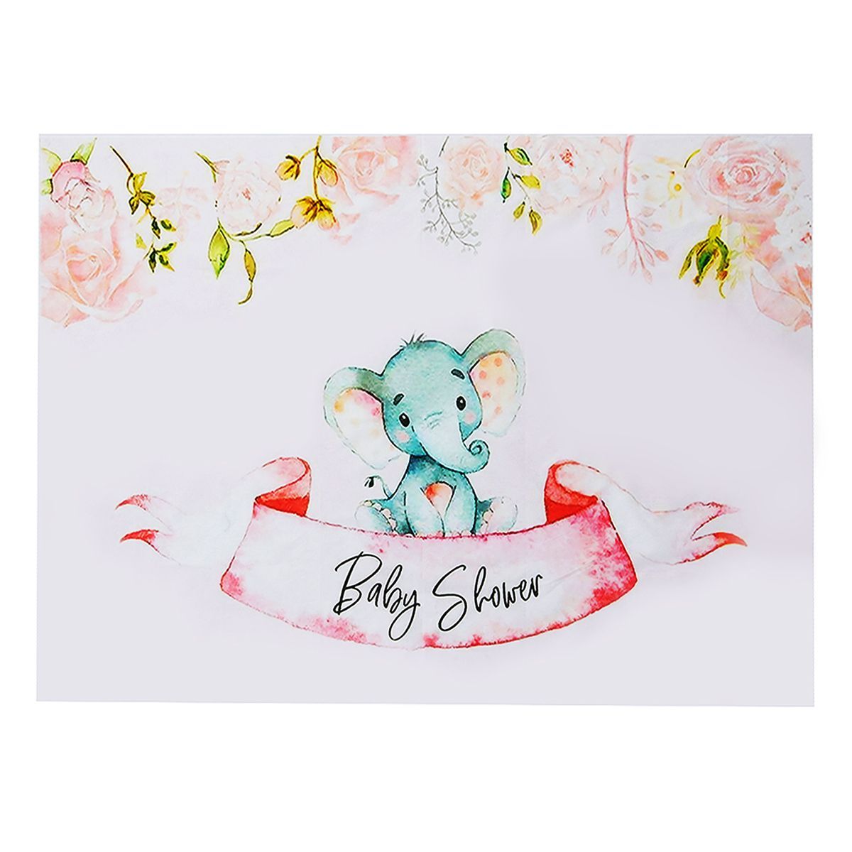 3x5FT-5x7FT-Vinyl-Baby-Shower-Elephant-Pink-Rose-Photography-Backdrop-Background-Studio-Prop-1573968