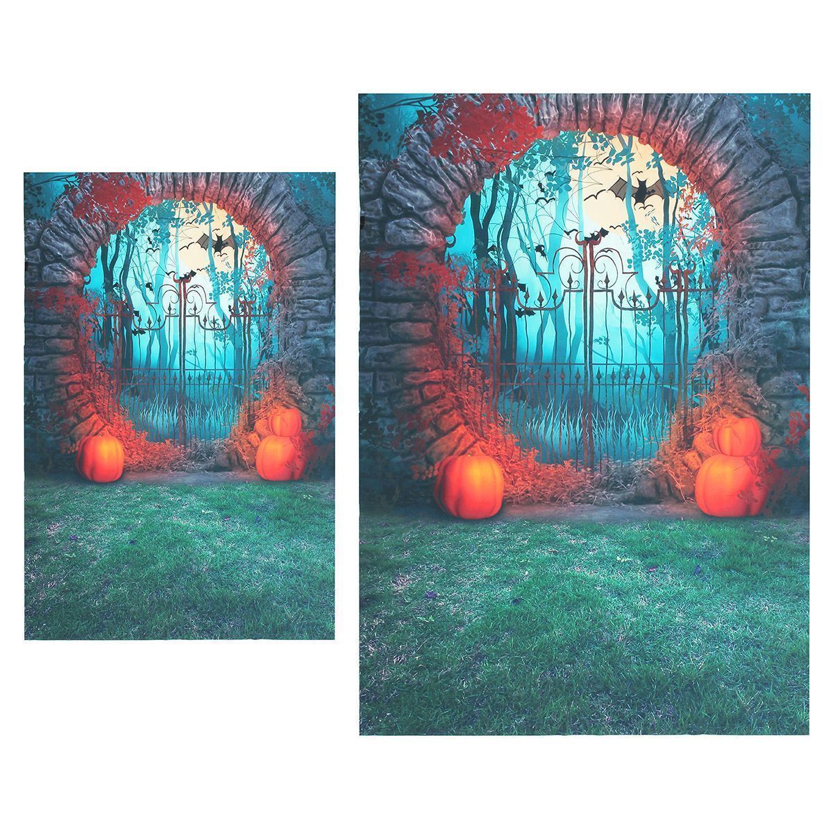 3x5FT-5x7FT-Vinyl-Halloween-Pumpkin-Bat-Photography-Backdrop-Background-Studio-Prop-1348230