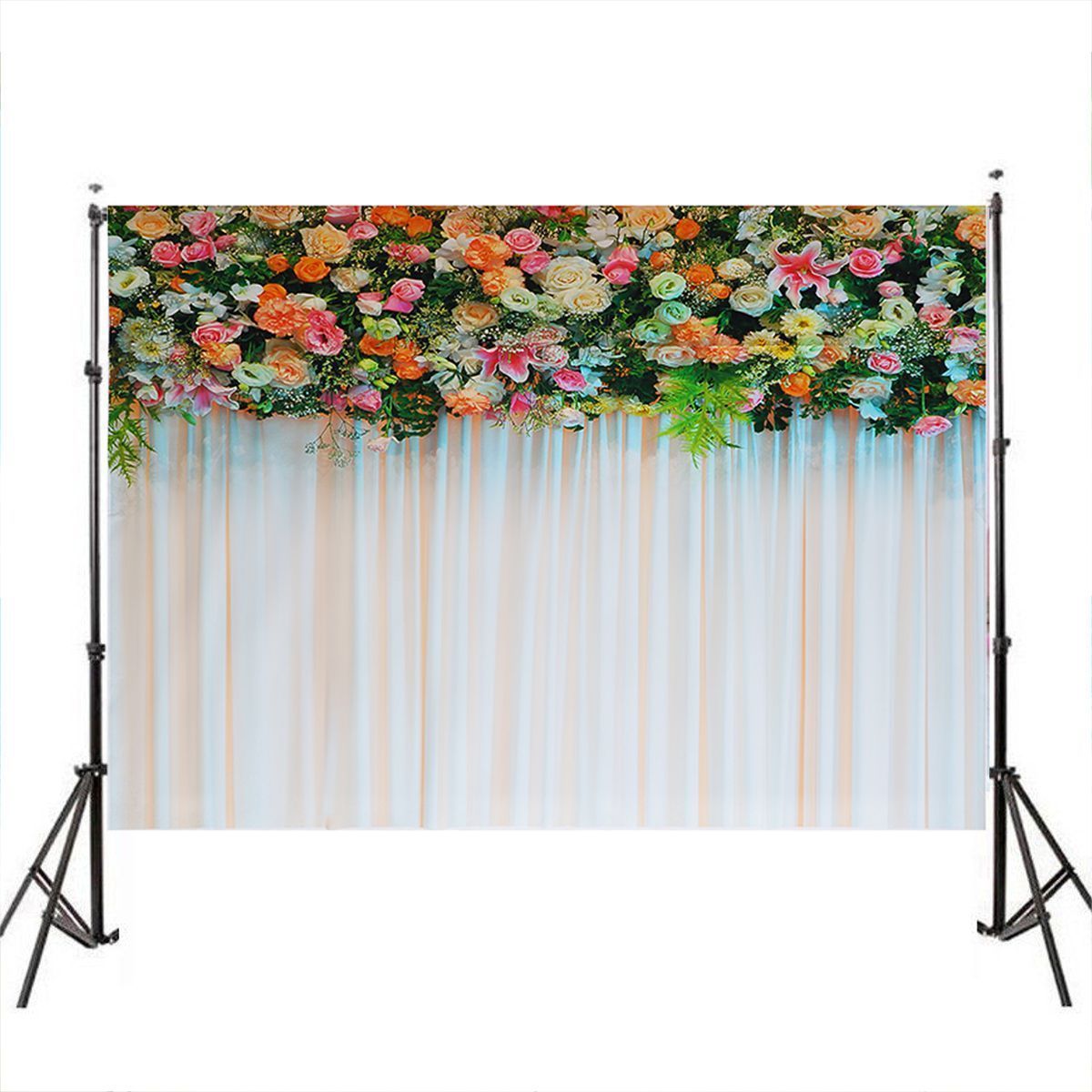 3x5FT-5x7FT-Vinyl-Pink-Orange-Rose-Lily-Flower-Photography-Backdrop-Background-Studio-Prop-1574728