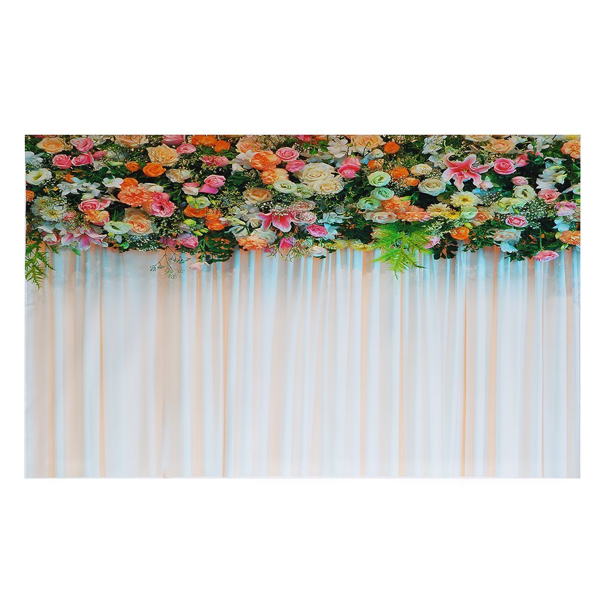 3x5FT-5x7FT-Vinyl-Pink-Orange-Rose-Lily-Flower-Photography-Backdrop-Background-Studio-Prop-1574728