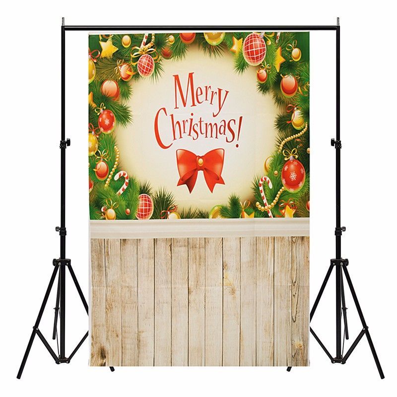 3x5FT-Vinyl-Merry-Christmas-Decor-Wood-Floor-Photography-Backdrop-Background-Studio-Prop-1408308